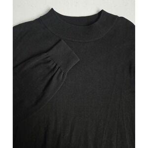 Mondo Di Marco Men's XLT Black Rayon Blend Mock‎ Neck Lightweight Knit Sweater
